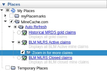 Google Earth Pro – Places panel prompt Zoom in for more results